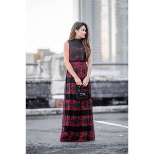 Alice & Olivia Briella Romantic Lace Maxi Dress (Size 6)